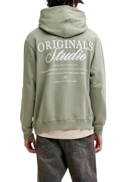 Felpa Jack and Jones Norrebro verde per uomo