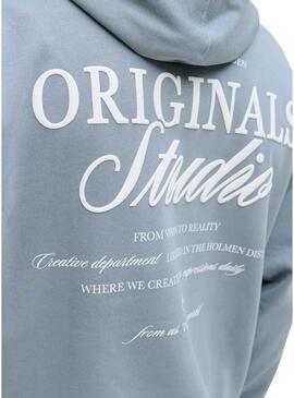 Felpa Jack and Jones Norrebro blu per uomo.