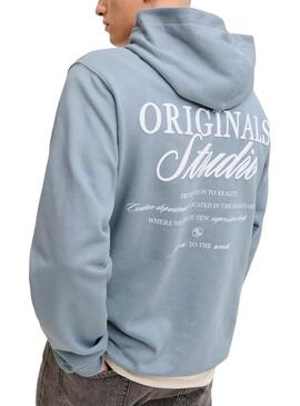 Felpa Jack and Jones Norrebro blu per uomo.