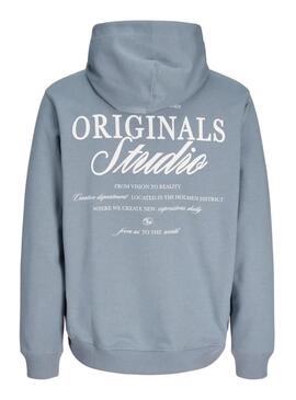 Felpa Jack and Jones Norrebro blu per uomo.