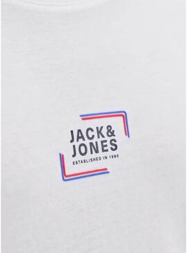 Maglietta Jack and Jones Corp bianca per uomo