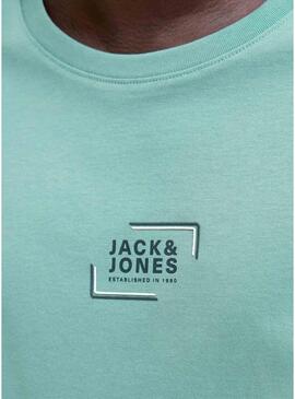 Maglietta Jack and Jones Corp blu turchese per uomo