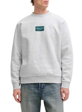 Felpa Jack and Jones Frank grigia per uomo