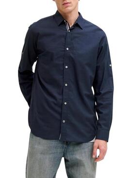 Camicia Jack and Jones Henry blu navy per uomo.