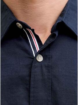 Camicia Jack and Jones Henry blu navy per uomo.