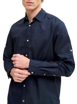 Camicia Jack and Jones Henry blu navy per uomo.
