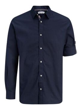 Camicia Jack and Jones Henry blu navy per uomo.