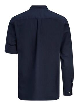 Camicia Jack and Jones Henry blu navy per uomo.