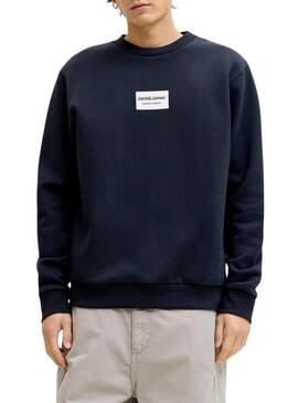 Felpa Jack and Jones Frank blu scuro per uomo