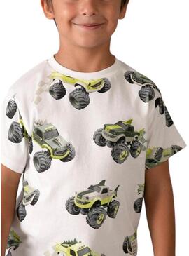 Maglietta Mayoral auto bianca per ragazzo