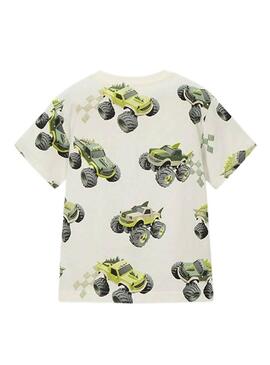 Maglietta Mayoral auto bianca per ragazzo