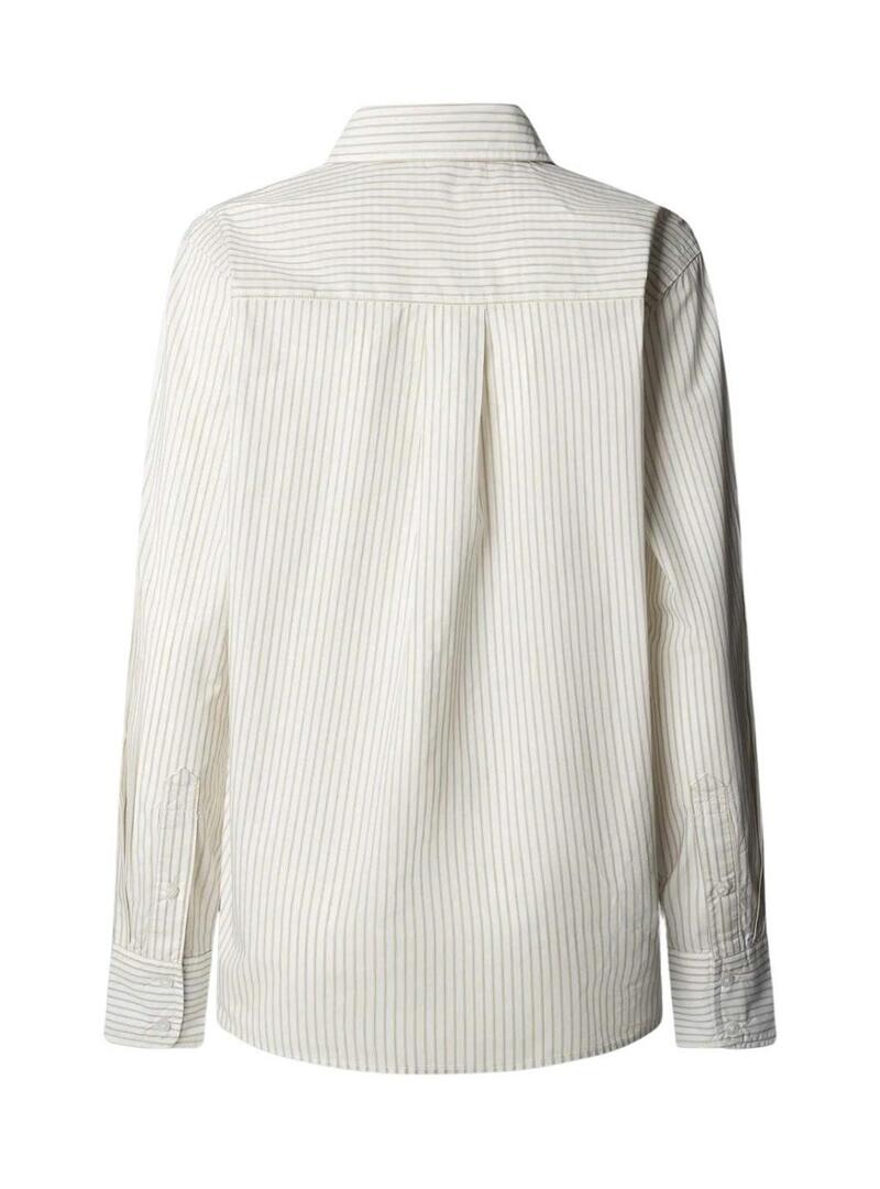 Camicia Pepe Jeans Bavi a righe gialle per donna.