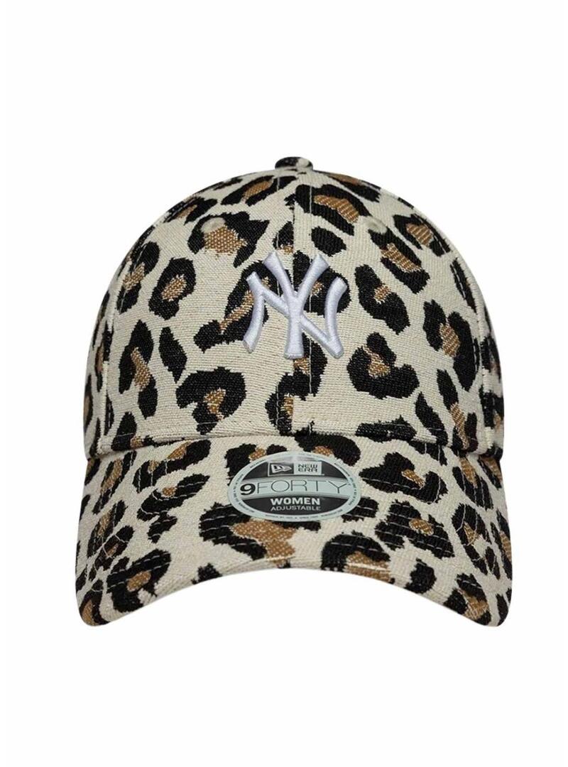 Cappello New Era Midi New York Yankees 9FORTY stampato leopardato per donna