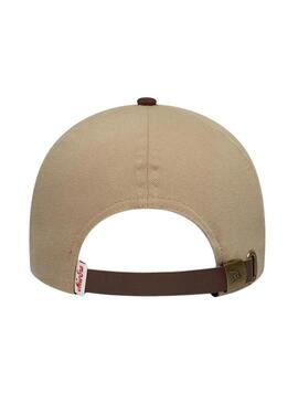 Cappello New Era Patch Suede 9FORTY beige per uomo e donna.