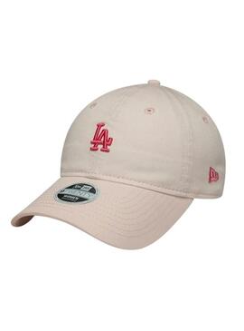 Cappellino New Era Washed Mini LA Dodgers 9TWENTY beige per donna