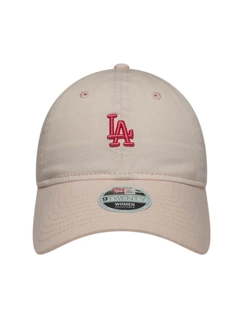Cappellino New Era Washed Mini LA Dodgers 9TWENTY beige per donna