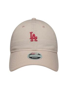 Cappellino New Era Washed Mini LA Dodgers 9TWENTY beige per donna