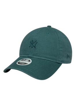 Cappellino New Era Washed Mini New York Yankees 9TWENTY verde scuro per donna
