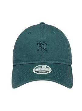 Cappellino New Era Washed Mini New York Yankees 9TWENTY verde scuro per donna
