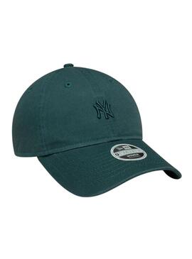 Cappellino New Era Washed Mini New York Yankees 9TWENTY verde scuro per donna