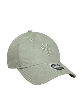 Cappellino New Era Cord New York Yankees 9FORTY verde chiaro per donna