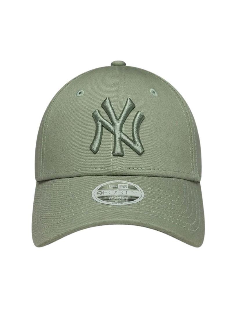 Berretto New Era MLB League Essential New York Yankees 9FORTY verde per donna.