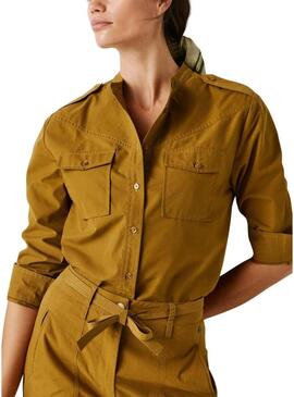 Camicia Pepe Jeans Angy senape per donna
