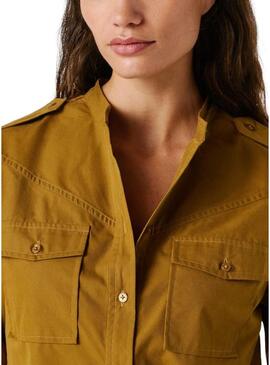 Camicia Pepe Jeans Angy senape per donna