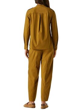 Camicia Pepe Jeans Angy senape per donna