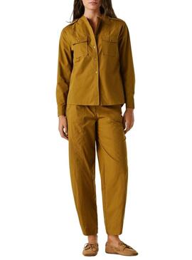 Camicia Pepe Jeans Angy senape per donna