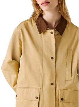 Giacca Pepe Jeans Flory beige per donna.