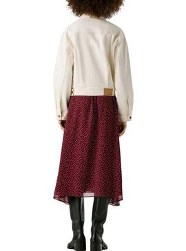 Giacca di jeans Pepe Jeans relaxed bianca da donna