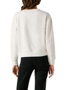 Felpa Pepe Jeans Letha bianca per donna