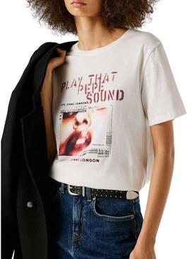 Maglietta Pepe Jeans Brina bianca per donna