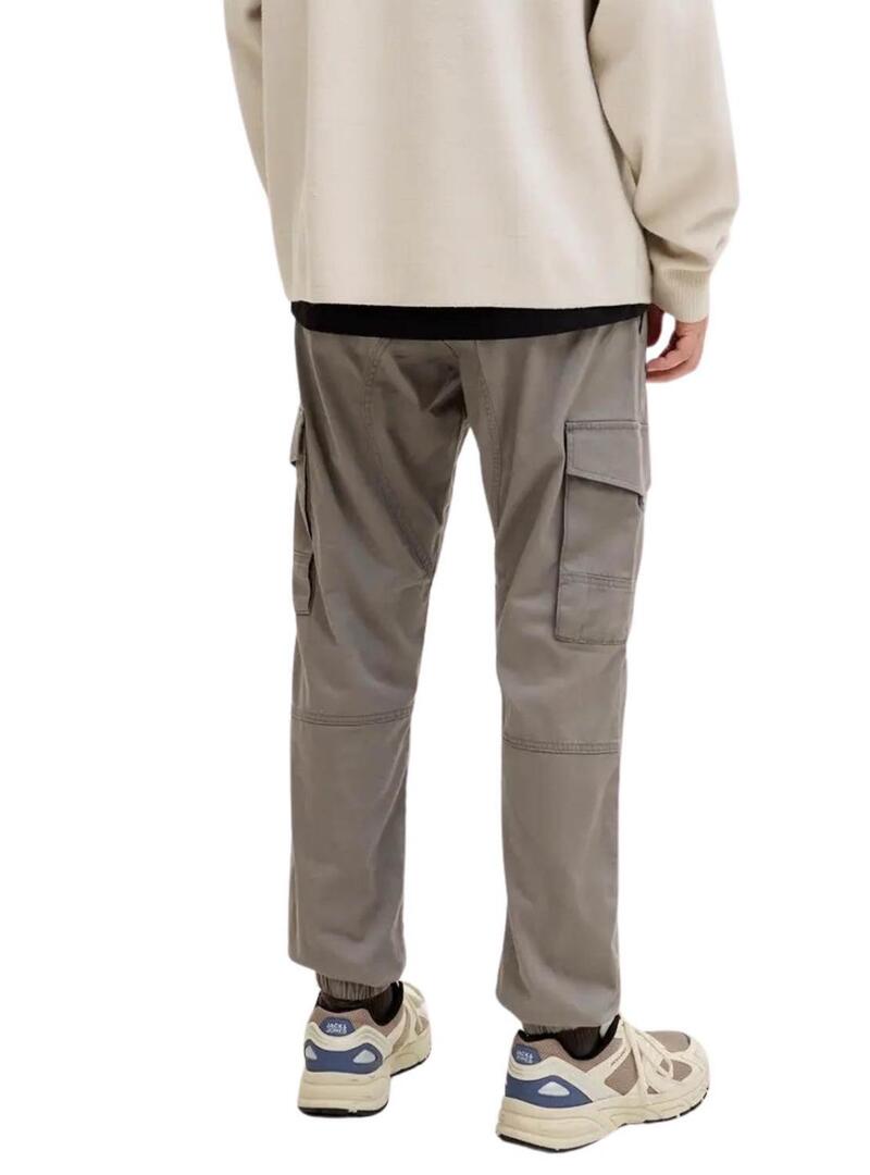 Pantaloni Jack and Jones Paul cargo beige per uomo