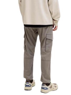 Pantaloni Jack and Jones Paul cargo beige per uomo