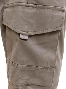 Pantaloni Jack and Jones Paul cargo beige per uomo