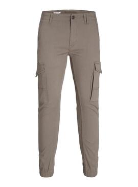 Pantaloni Jack and Jones Paul cargo beige per uomo