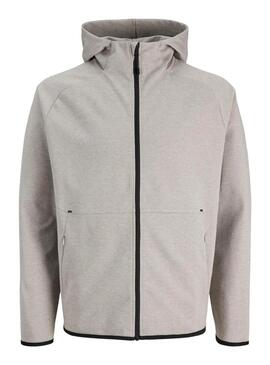 Felpa grigia Jack and Jones Base per uomo