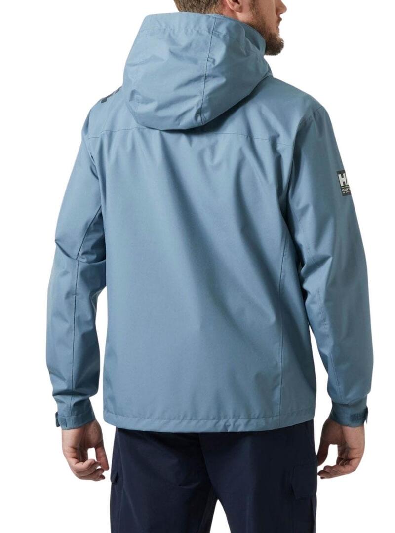 Giacca Helly Hansen Crew Midlayer blu con cappuccio.