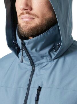 Giacca Helly Hansen Crew Midlayer blu con cappuccio.