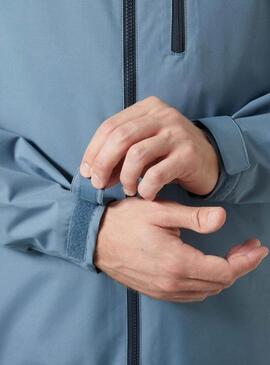 Giacca Helly Hansen Crew Midlayer blu con cappuccio.