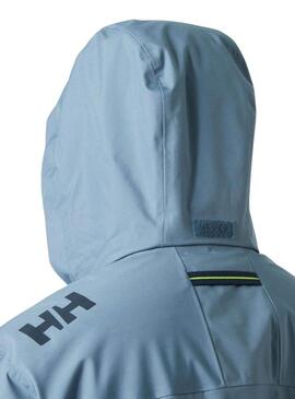 Giacca Helly Hansen Crew Midlayer blu con cappuccio.