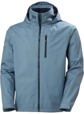 Giacca Helly Hansen Crew Midlayer blu con cappuccio.