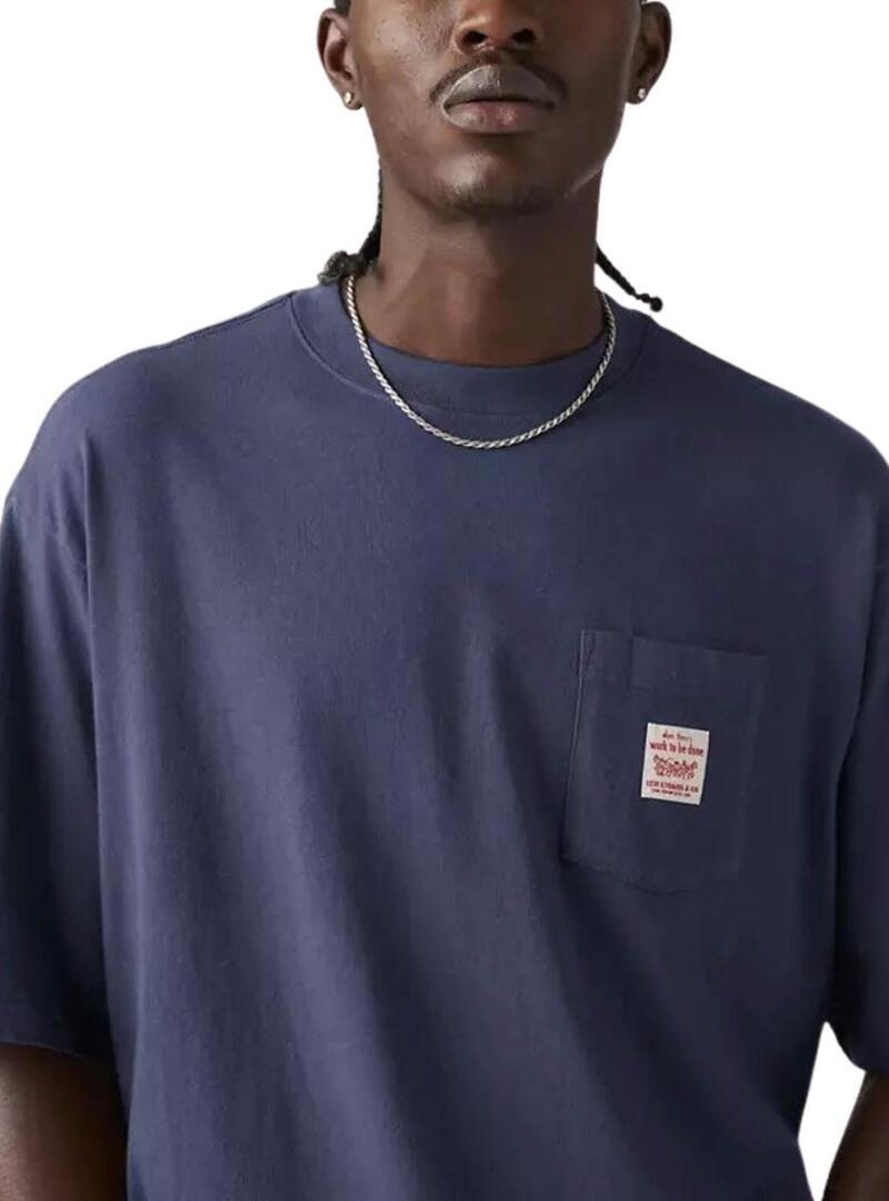Maglietta Levis Worker blu per uomo