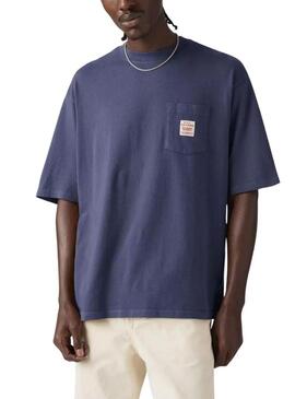 Maglietta Levis Worker blu per uomo