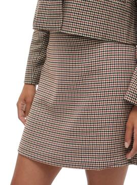 Gonna Vila Vienilla beige pied-de-poule per donna