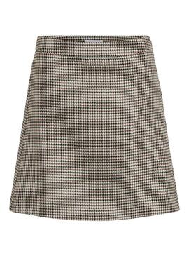 Gonna Vila Vienilla beige pied-de-poule per donna