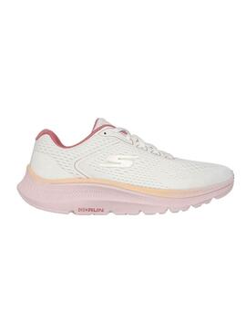 Sneakers Skechers Go Run bianche e rosa per donna