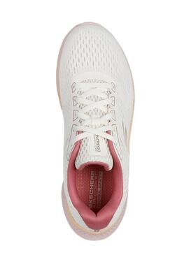 Sneakers Skechers Go Run bianche e rosa per donna